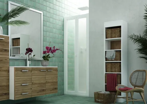 FORTE Sprchová zástěna DOMINO Barva rámu Bílá, Rozměr A 100, Rozměr C 185, Směr zavírání Univerzální Levé / Pravé, Výplň Polystyrol 2,2 mm (acrilico) BSDOM10P