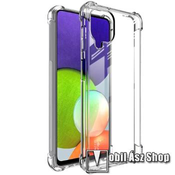 IMAK Silky szilikon védő tok / hátlap - ÁTLÁTSZÓ - ERŐS VÉDELEM! - képernyővédő fóliával! - SAMSUNG Galaxy A22 4G (SM-A225F) - GYÁRI