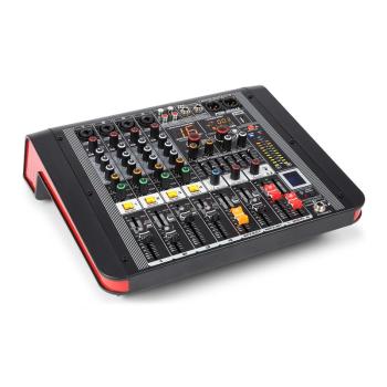 Power Dynamics PDM-M404A, mixážní pult, 4 mikrofonní vstup, 24-BIT MULTI-FX-PROCESOR, USB přehrávač