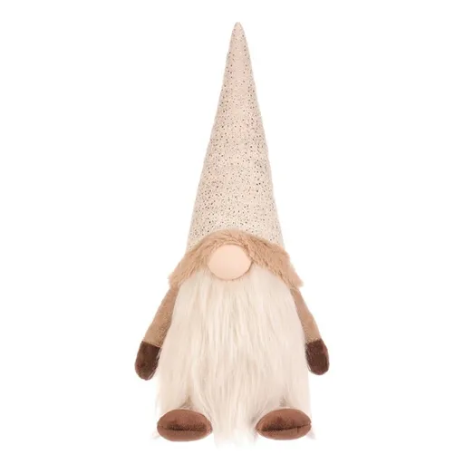 Vánoční dekorace Skřítek stojící, v. 32 cm, béžová/hnědá, 32 cm