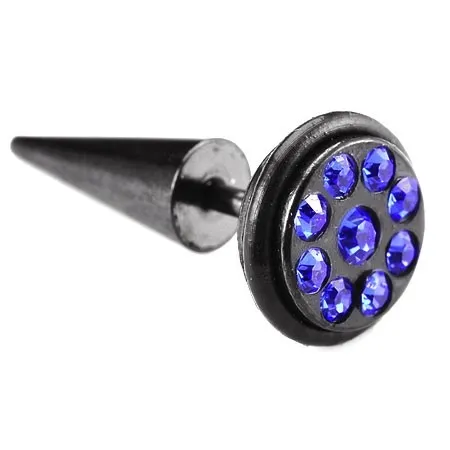 Černý expander s modrými zirkony