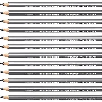 STABILO Trio silná - 12 ks balení - šedá (4006381344135)