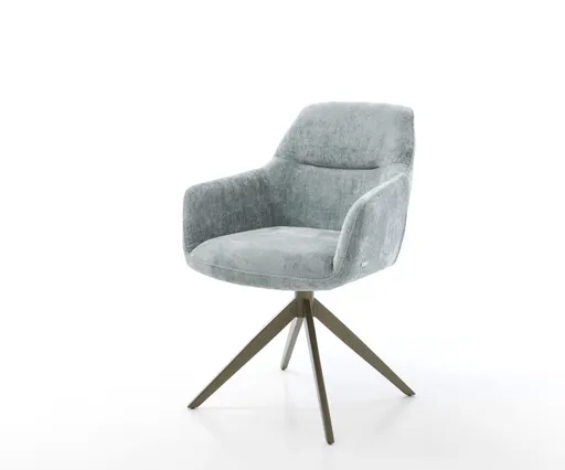 Otočná židle Pejo-Flex žinylka pastelově modrá křížový rám