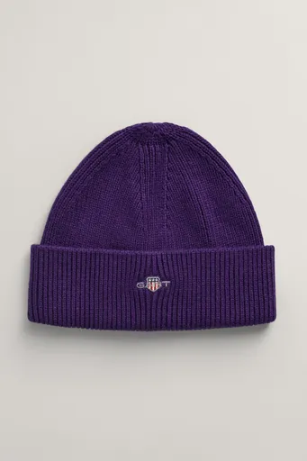 ČEPICE 7-16 LET GANT SHIELD COTTON BEANIE PANSY PURPLE