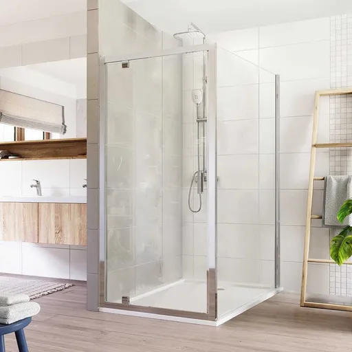 Mereo Sprchový kout, Lima, obdélník, pivotový,80x100 cm, chrom ALU, sklo Čiré CK87983K