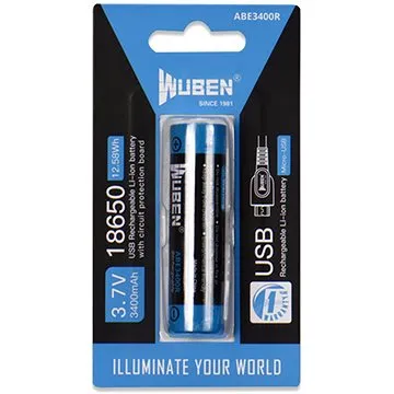 Wuben 18650 ABE3400R USB single (6971196510786)