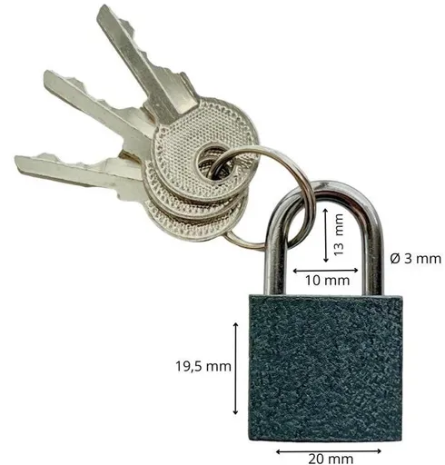 Zámek visací ocelový, 20 mm (123220)