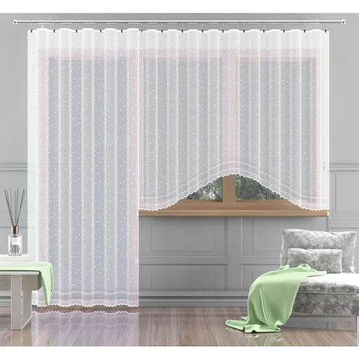 Hotová záclona nebo balkonový komplet, Christina , bílá 180 x 250 cm dveře