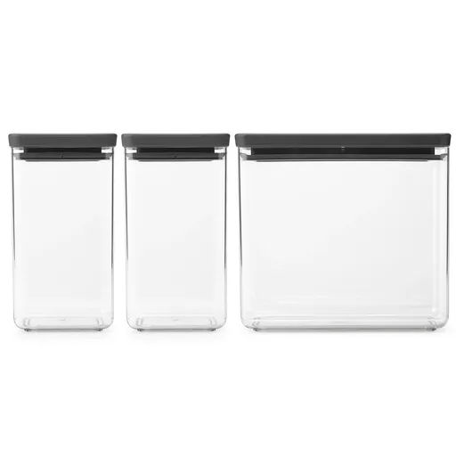 Box na potraviny TASTY PLUS, sada 3 ks, tmavě šedá, Brabantia