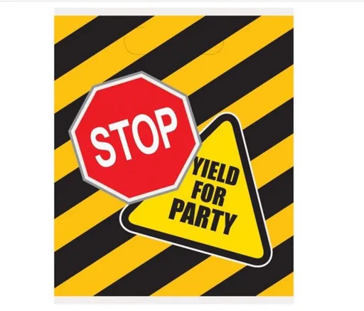 Plastové tašky na dárečky Stavba 8 ks - UNIQUE