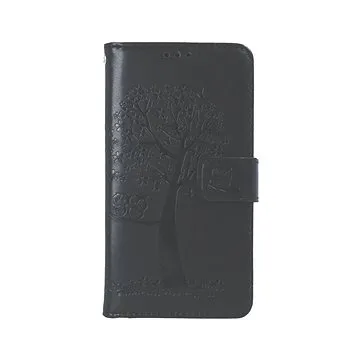 TopQ Pouzdro iPhone 13 mini knížkové Černý strom sovičky 66437 (Sun-66437)