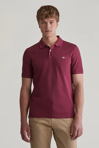 POLOKOŠILE GANT REG SHIELD SS PIQUE POLO WINE RED