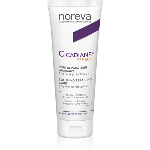 Noreva Cicadiane Soothing Repairing Care opalovací krém na tělo a obličej SPF 50+ 40 ml