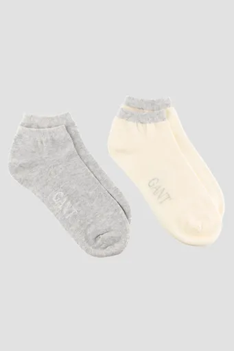 PONOŽKY GANT ANKLE SOCKS 2-PACK LIGHT GREY MELANGE