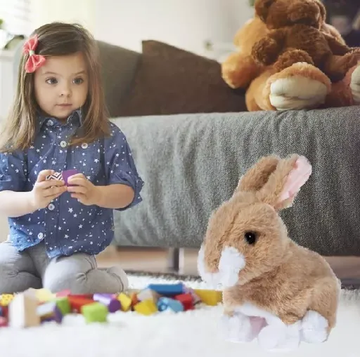 Skákající interaktivní plyšový zajíček