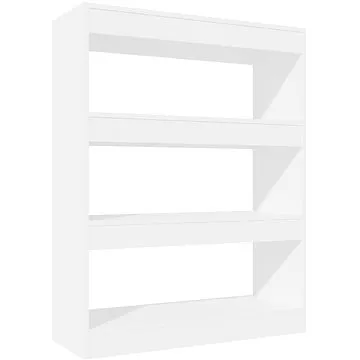 Shumee dělicí stěna bílá lesklá 80×30×103 cm kompozitní dřevo, 811706 (811706)