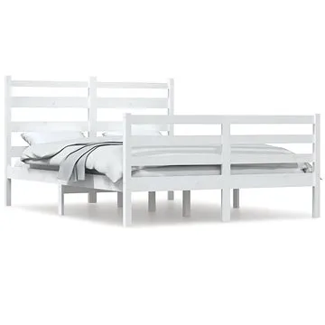 Rám postele masivní borovice 120 × 200 cm bílý, 3103709 (3103709)