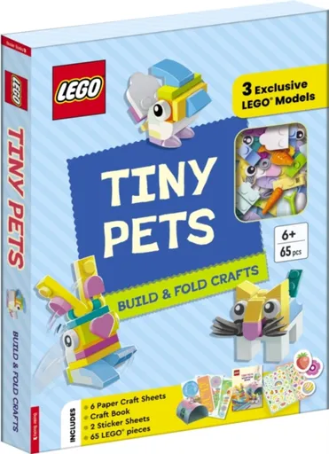 LEGOÂ®  Books. Tiny Pets: Build and Fold Crafts (with 3 exclusive models, 65 pieces, craft book, craft sheets and stickers) - Buster Books, LEGOÂ®