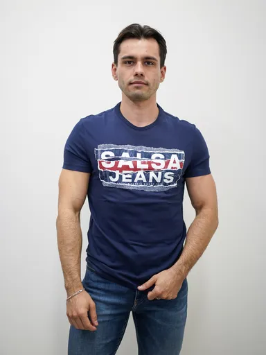 Salsa Jeans pánské tmavě modré tričko 126543 L