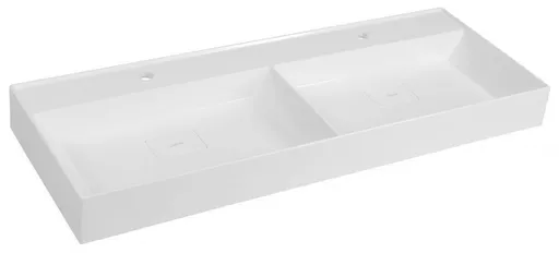 SAPHO GODIVA dvojumyvadlo, litý mramor, 119x44cm, bílá GU119