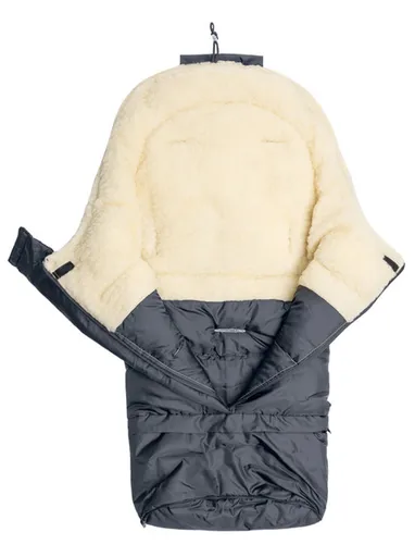 SENSILLO Prošívaný fusák s ovčí vlnou Combi 3v1-grafit