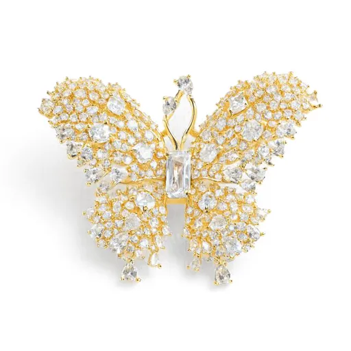 Troli Oslnivá brož ve tvaru motýla Gold