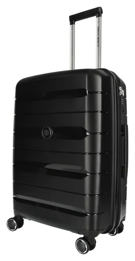 Střední skořepinový kufr na kolečkách Enrico Benetti Montréal M Black
