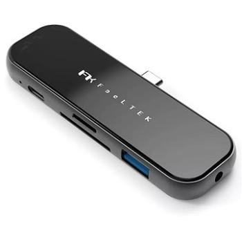 Feeltek Jet Glass 6 in 1 USB-C Hub, black (HBC006JGC106)