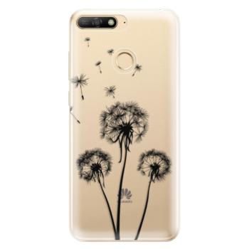 Odolné silikonové pouzdro iSaprio - Three Dandelions - black - Huawei Y6 Prime 2018