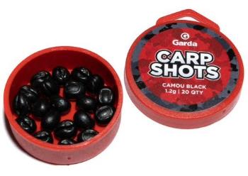 Garda bročky carp shots camou black - 20 ks 1,2 g