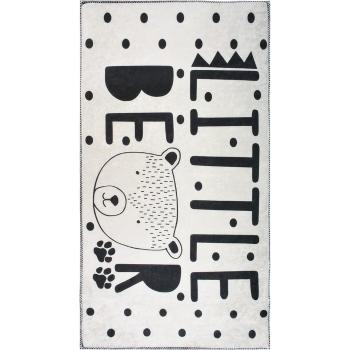 Fekete-fehér mosható gyerek szőnyeg 80x120 cm Little Bear – Vitaus