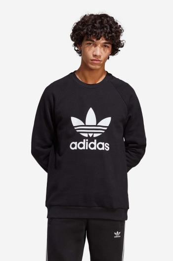 Bavlněná mikina adidas Originals pánská, černá barva, vzorovaná, IA4854-black