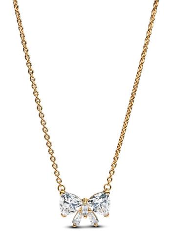Pandora Pozlacený náhrdelník Třpytivá mašlička Shine Timeless 363508C01-45