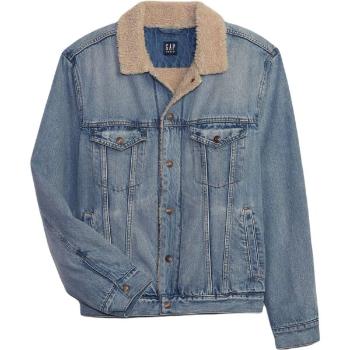 GAP V-SHERPA DENIM Pánská bunda, světle modrá, velikost