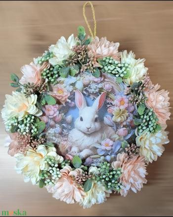 Tavaszi nyuszis kopogtató 24 cm