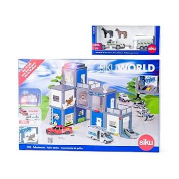 Siku World - policejní stanice a auto pro přepravu koní (8591864623105)