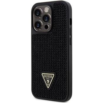 Guess Rhinestones Triangle Metal Logo Kryt pro iPhone 14 Pro Black (GUHCP14LHDGTPK)