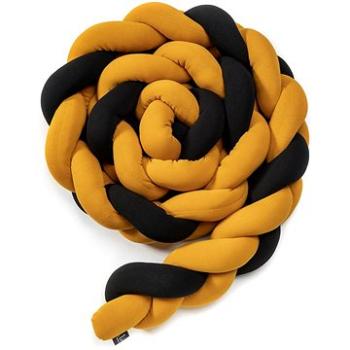 Eseco Pletený mantinel 180 cm, black - mustard (8595695401192)