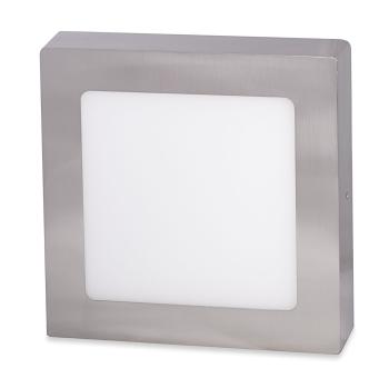 Ecolite Stříbrný přisazený LED panel hranatý 300 x 300mm 25W Barva světla: Teplá bílá LED-CSQ-25W/27/CHR