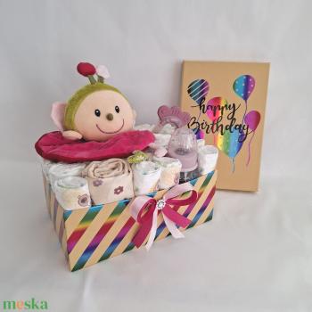 Liliputi katicabogárka pelenkatorony, pelenkatorta babaváró csomag , 2-5kg