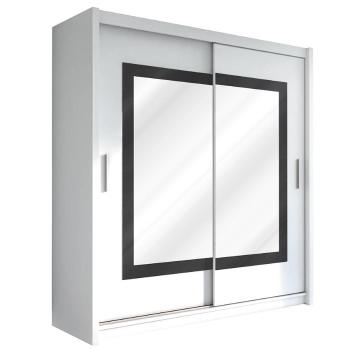 Szekrény Preston 203 fehér/tükör