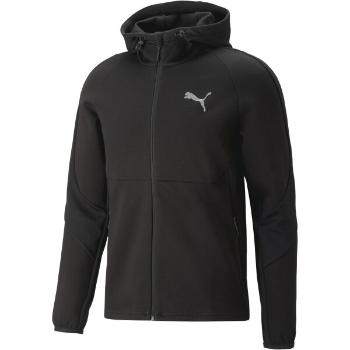 Puma EVOSTRIPE FULL-ZIP HOODIE Pánská sportovní mikina, černá, velikost