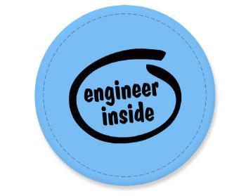 Placka magnet Engineer inside