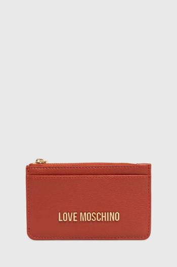 Peněženka Love Moschino oranžová barva, JC5614PP1LLD0000