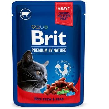 Brit Premium Cat Pouches with Beef Stew & Peas 100 g (8595602505982)