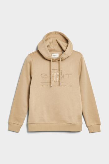 MIKINA GANT REG TONAL SHIELD HOODIE DARK KHAKI