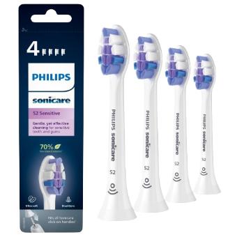 Philips Sonicare Sensitive HX6054/10 Standardní velikost hlavice sonického kartáčku, 4 ks