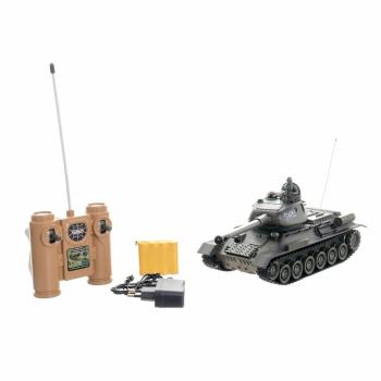 Teddies Tank RC T-34/85 se zvukem a světlem, 33cm, na baterie + dobíjecí pack 27 MHz