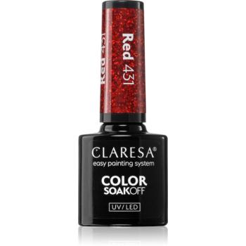 Claresa SoakOff UV/LED Color Warm Feelings gelový lak na nehty odstín RED 431 5 g