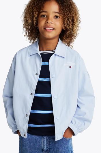 Dětská bomber bunda Tommy Hilfiger modrá barva, KB0KB09364